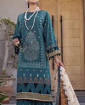 Khas  Teal Lawn Suit- Pakistani Designer Lawn Suits