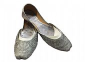 Ladies Khussa- Silver- Khussa Shoes for Women