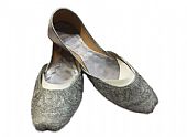 Ladies Khussa- Silver- Pakistani Khussa Shoes