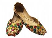 Ladies Khussa- Beige- Pakistani Khussa Shoes