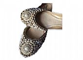 Ladies Khussa- Golden- Khussa Shoes for Women