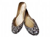 Ladies Khussa- Silver- Khussa Shoes for Women