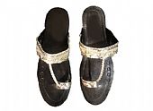 Ladies Slip-on Khussa - Silver- Pakistani Khussa Shoes