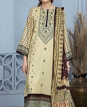 Cream Lawn Suit (2 Pcs)- Pakistani Designer Lawn Dress