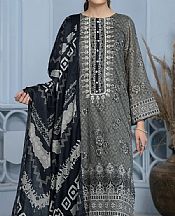 Grey Lawn Suit (2 Pcs)- Pakistani Lawn Dress
