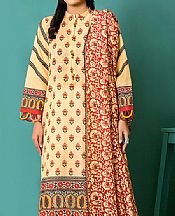 Light Golden Khaddar Suit (2 Pcs)- Pakistani Winter Dress