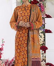 Lakhany Safety Orange Lawn Suit- Pakistani Lawn Dress