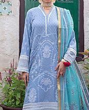 Lsm Baby Blue Slub Suit- Pakistani Designer Lawn Suits