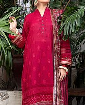 Lsm Crimson Slub Suit- Pakistani Designer Lawn Suits