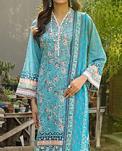 Lsm Turquoise Lawn Suit- Pakistani Designer Lawn Suits