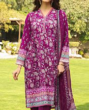 Lsm Plum Lawn Suit- Pakistani Lawn Dress