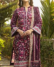 Lsm Plum Lawn Suit- Pakistani Lawn Dress
