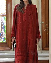 Lsm Scarlet Jacquard Suit- Pakistani Winter Clothing