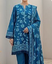 Lsm Zinc Blue Pashmina Suit- Pakistani Winter Clothing