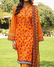 Lsm Orange Lawn Suit- Pakistani Lawn Dress