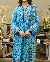 Lsm Fountain Blue Lawn Suit- Pakistani Lawn Dress