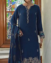 Lsm Navy Blue Jacquard Suit- Pakistani Winter Clothing