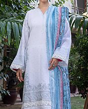 Lsm White Slub Suit- Pakistani Designer Lawn Suits