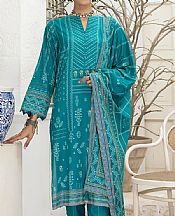 Dark Turquoise Lawn Suit