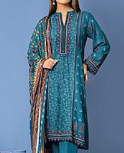 Dark Turquoise Karandi Suit- Pakistani Winter Dress