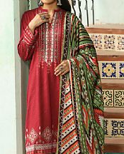 Red Cottel Suit- Pakistani Winter Dress