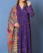 Purple Cottel Suit- Pakistani Winter Clothing