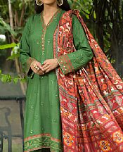 Forest Green Karandi Suit- Pakistani Winter Clothing
