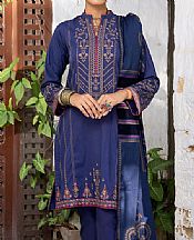 Royal Blue Slub Suit- Pakistani Winter Dress