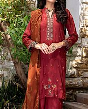 Red Slub Suit- Pakistani Winter Clothing