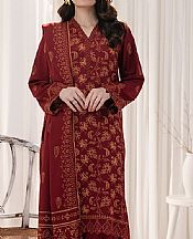 Lsm Burgundy Cashmi Wool Suit- Pakistani Winter Dress