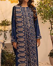 Lsm Denim Blue Cashmi Wool Suit- Pakistani Winter Dress