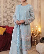 Baby Blue Cotton Net Suit- Pakistani Designer Chiffon Suit