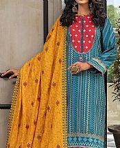 Dark Turquoise Khaddar Suit- Pakistani Winter Dress