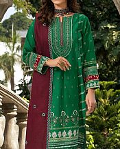 Bottle Green Khaddar Suit- Pakistani Winter Dress