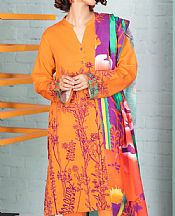 Orange Khaddar Suit (2 Pcs)- Pakistani Winter Dress