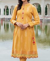 Orange Jacquard Kurti- Pakistani Winter Dress