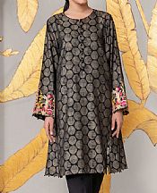 Black Jacquard Kurti- Pakistani Winter Dress