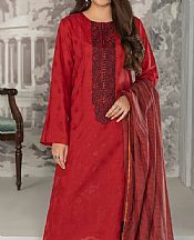 Limelight Red Jacquard Suit- Pakistani Winter Dress