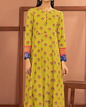 Golden Yellow Khaddar Kurti- Pakistani Winter Clothing