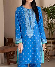 Cornflower Blue Khaddar Suit (2 Pcs)- Pakistani Winter Clothing