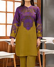 Purple/Olive Khaddar Suit (2 Pcs)- Pakistani Winter Clothing