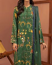 Dark Green Linen Suit- Pakistani Winter Dress