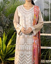 Beige Jacquard Suit (2 Pcs)