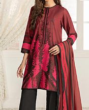 Limelight Maroon Jacquard Suit (2 Pcs)- Pakistani Winter Clothing