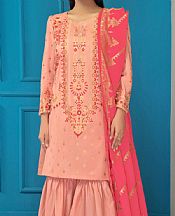Limelight Peach Jacquard Suit- Pakistani Winter Clothing