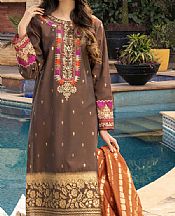 Limelight Coffee Brown Jacquard Suit- Pakistani Winter Clothing