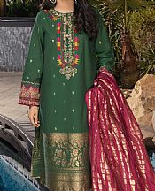 Limelight Hunter Green Jacquard Suit- Pakistani Winter Dress