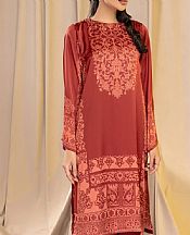Limelight Auburn Red Silk Kurti- Pakistani Winter Clothing