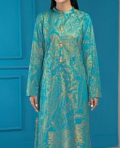 Limelight Turquoise Cambric Kurti- Pakistani Winter Clothing