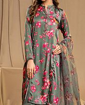 Limelight Dark Grey Silk Suit (2 Pcs)- Pakistani Winter Dress